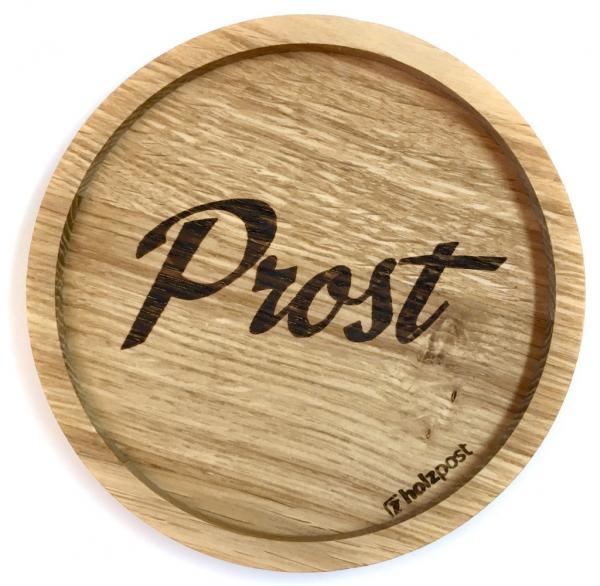 Holzpost® Untersetzer Prost