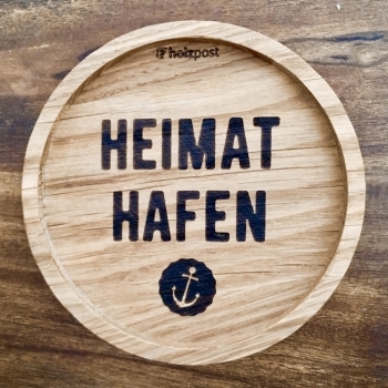 Holzpost® Untersetzer Heimathafen