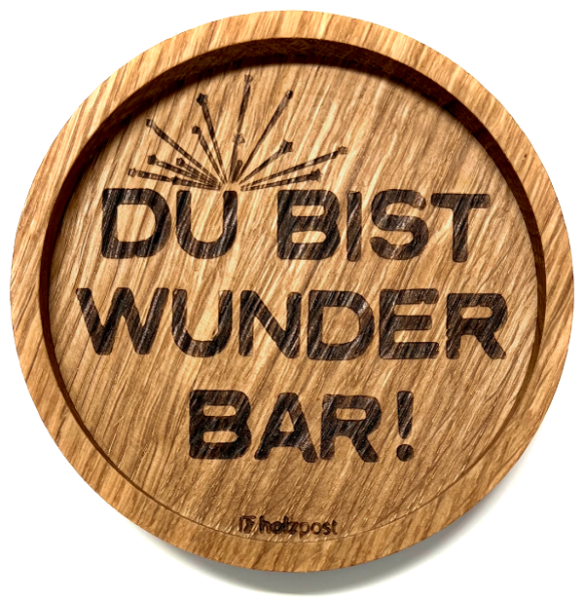 Holzpost® Untersetzer Wunderbar