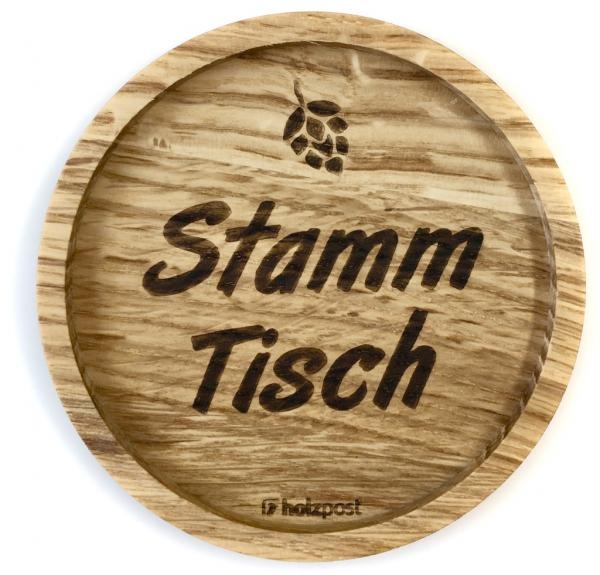 Holzpost® Untersetzer Stammtisch