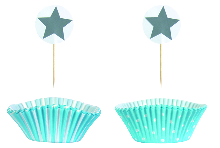 JaBaDaBaDo Cupcake Set hellblau (24 Stk.)