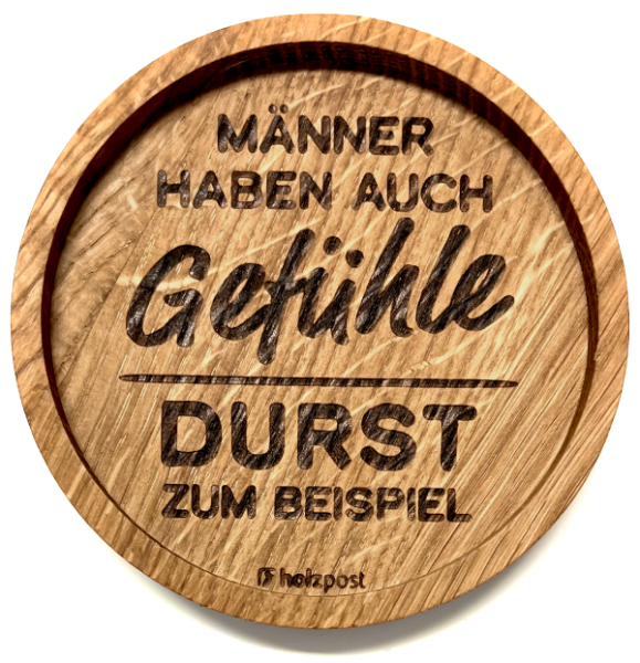 Holzpost® Untersetzer Männergefühle