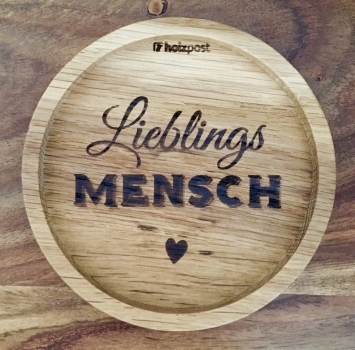 Holzpost® Untersetzer Lieblingsmensch