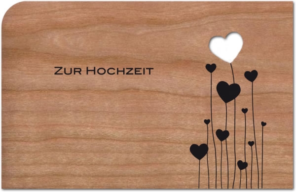 Holzpost® Grußkarte Zur Hochzeit