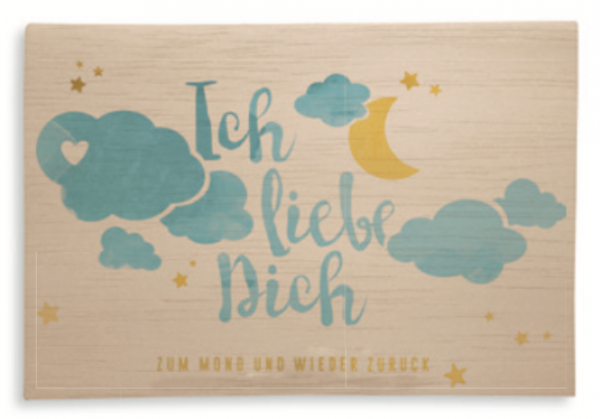 Holzpost® Klappkarte Ich liebe Dich