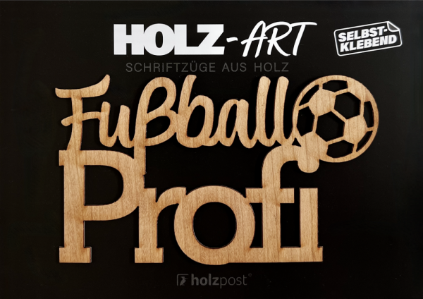 Holzpost® Holz-Art Schriftzug Fußball Profi