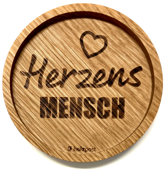 Holzpost® Untersetzer HerzensMensch