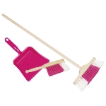 goki Kinderbesen-Set (3-teilig) pink