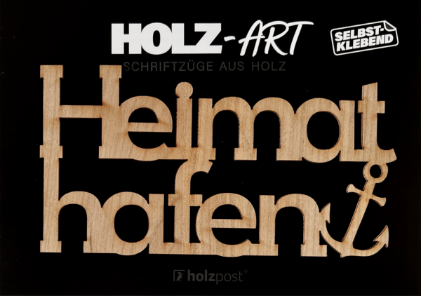 Holzpost® Holz-Art Schriftzug Heimathafen