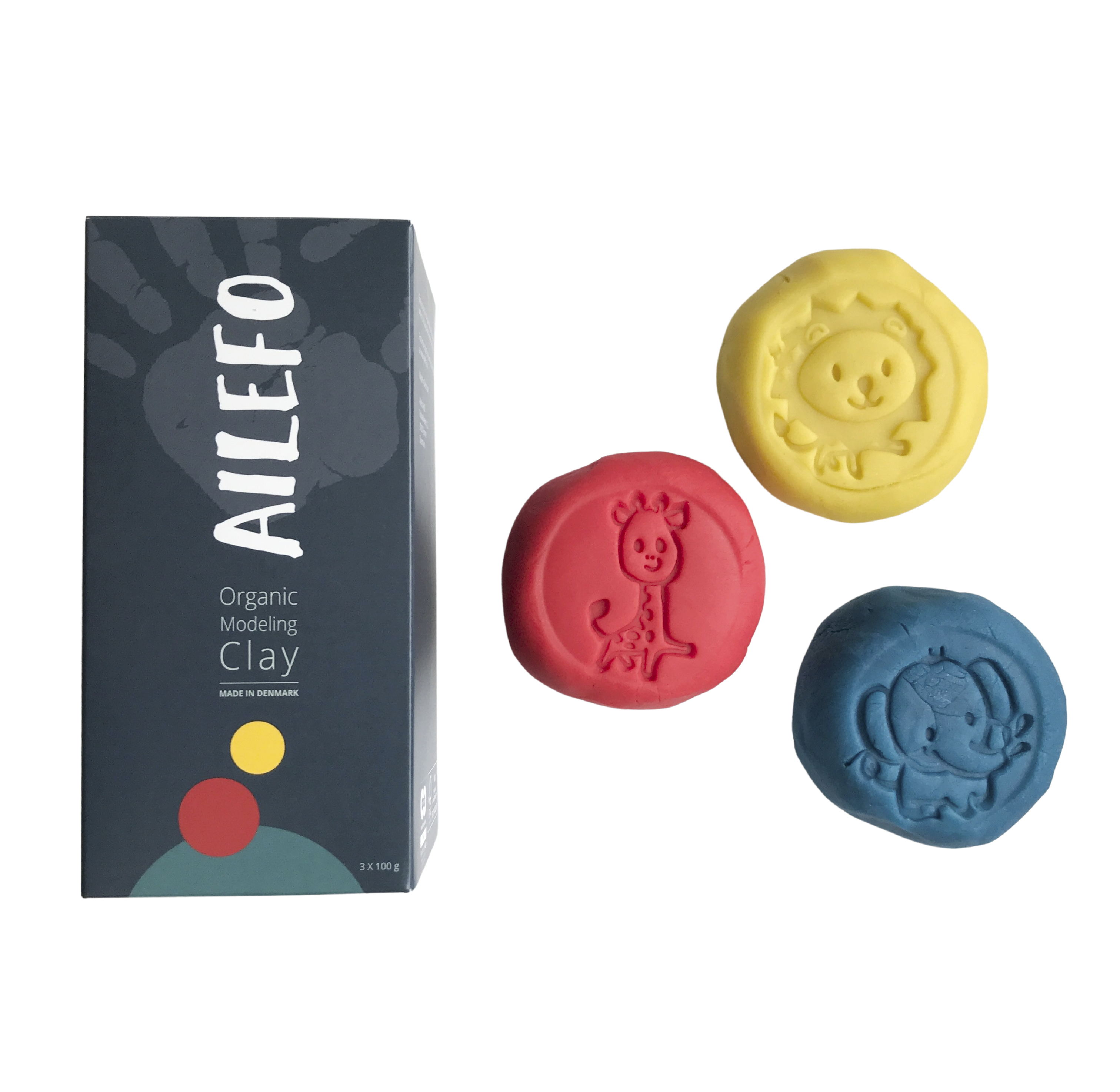 AILEFO Bio Knete Primärfarben Mini