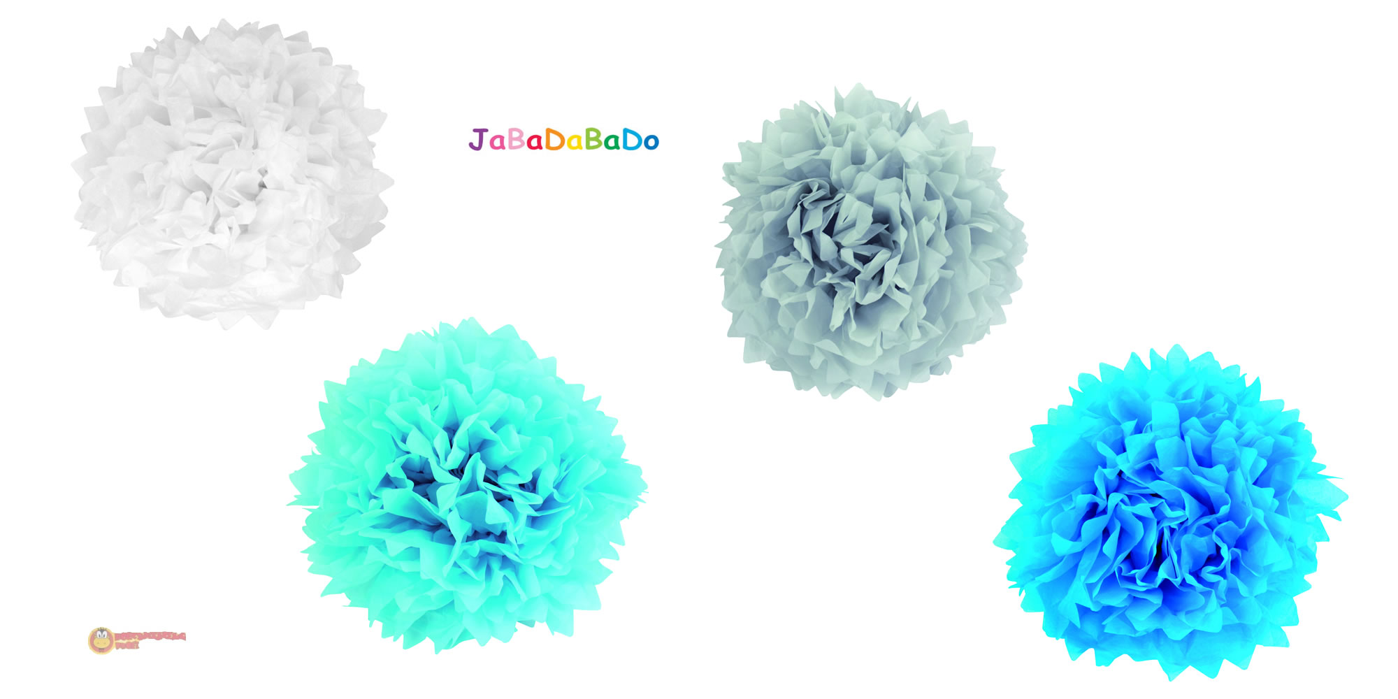 JaBaDaBaDo PomPoms hellblau (4 Stk.)