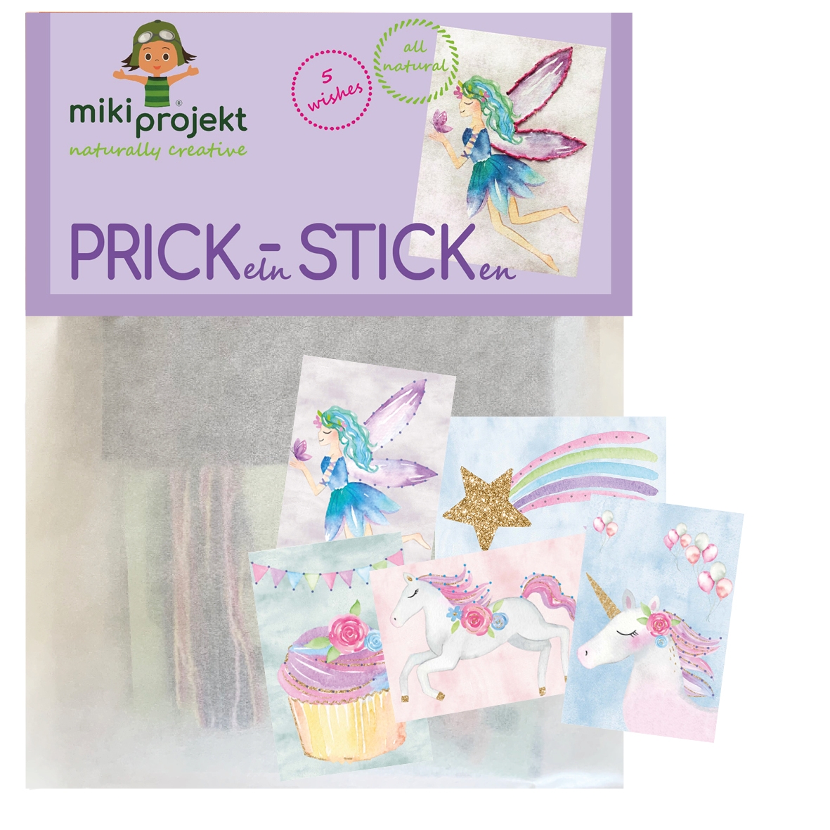 mikiprojekt Bastelset Prick-Stick 5 Wishes