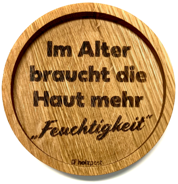 Holzpost® Untersetzer Feuchtigkeit im Alter