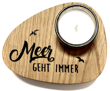 Holzpost® Teelicht Meer geht immer