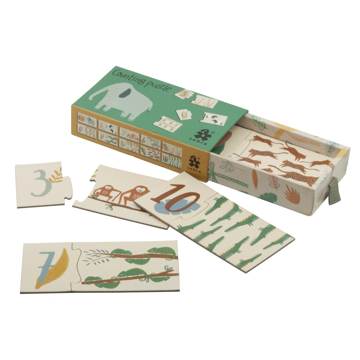 sebra Zahlenpuzzle Wildlife