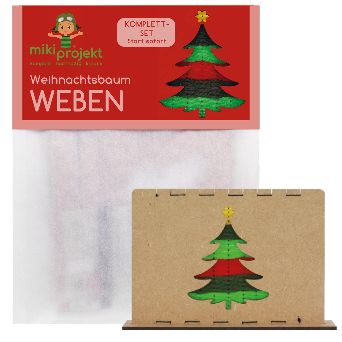 mikiprojekt Bastelset Weben Weihnachtsbaum