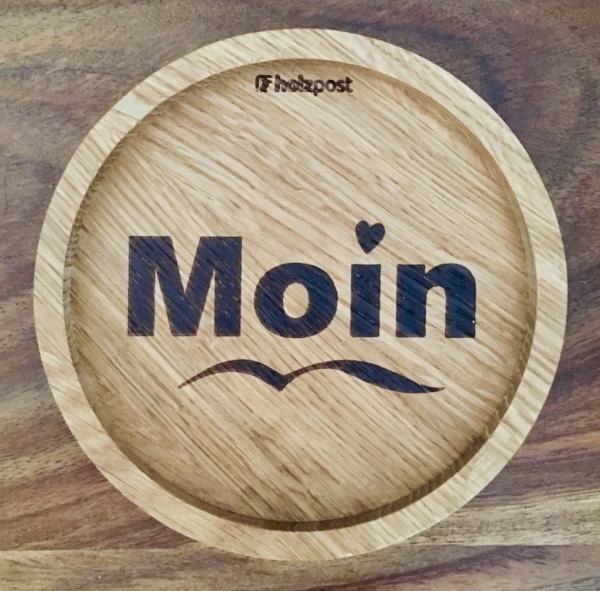 Holzpost® Untersetzer Moin Herz