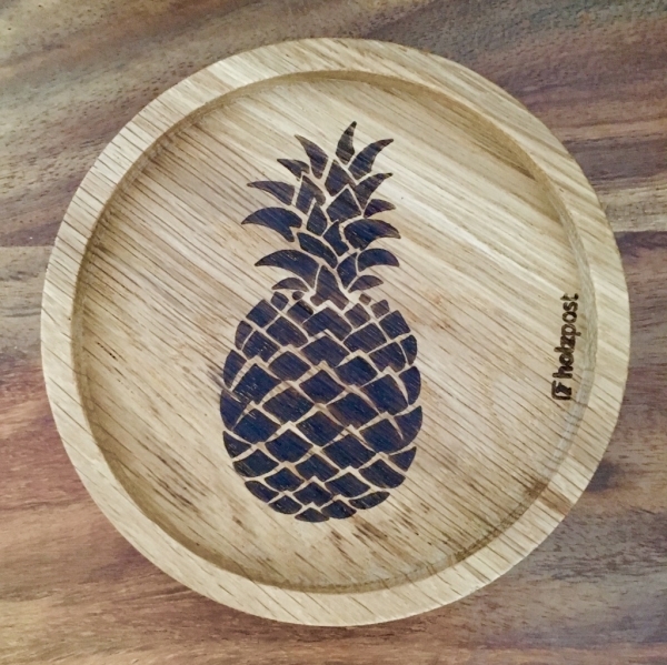 Holzpost® Untersetzer Ananas