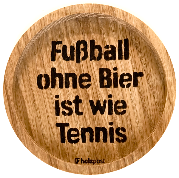 Holzpost® Untersetzer Fußball Bier Tennis