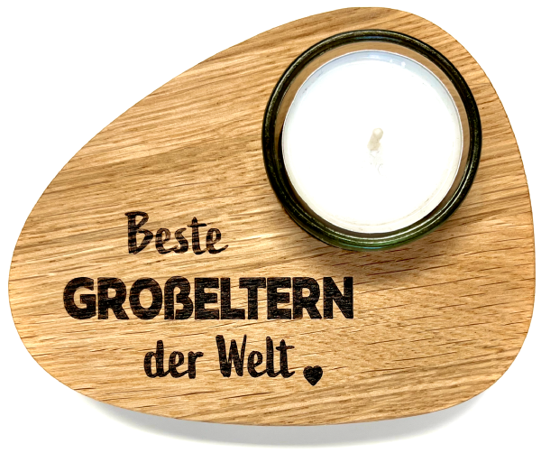 Holzpost® Teelicht Beste Großeltern