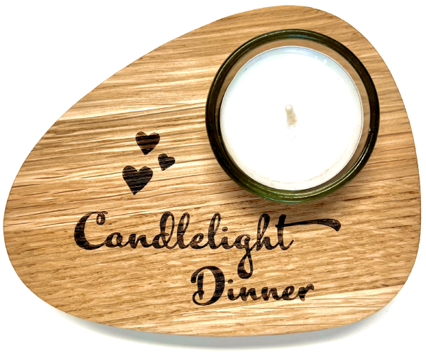 Holzpost® Teelicht Candlelight Dinner