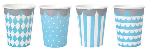 JaBaDaBaDo Trinkbecher Babyshower hellblau (8 Stk.)