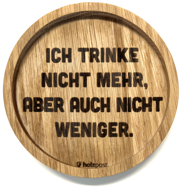 Holzpost® Untersetzer Weniger