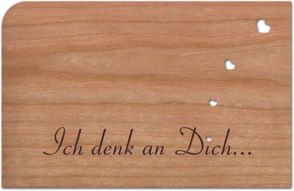 Holzpost® Grußkarte Ich denk an Dich...