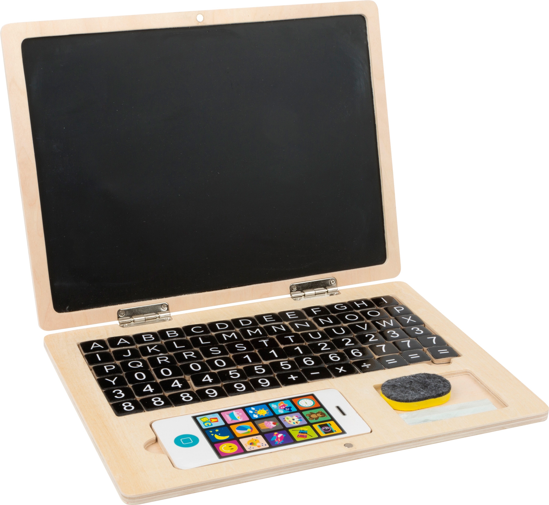 Spielzeug Laptop aus Holz 