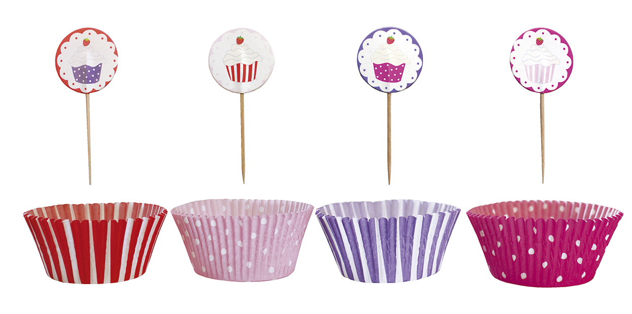 JaBaDaBaDo Party Cupcake Set pink (24 Stk.)