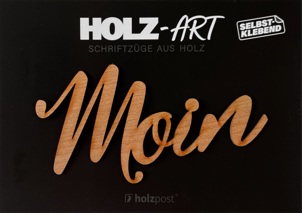 Holzpost® Holz-Art Schriftzug Moin