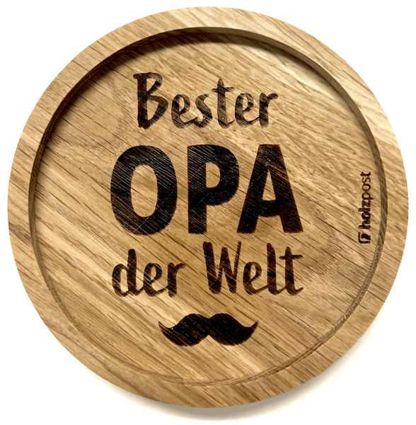 Holzpost® Untersetzer Bester OPA der Welt