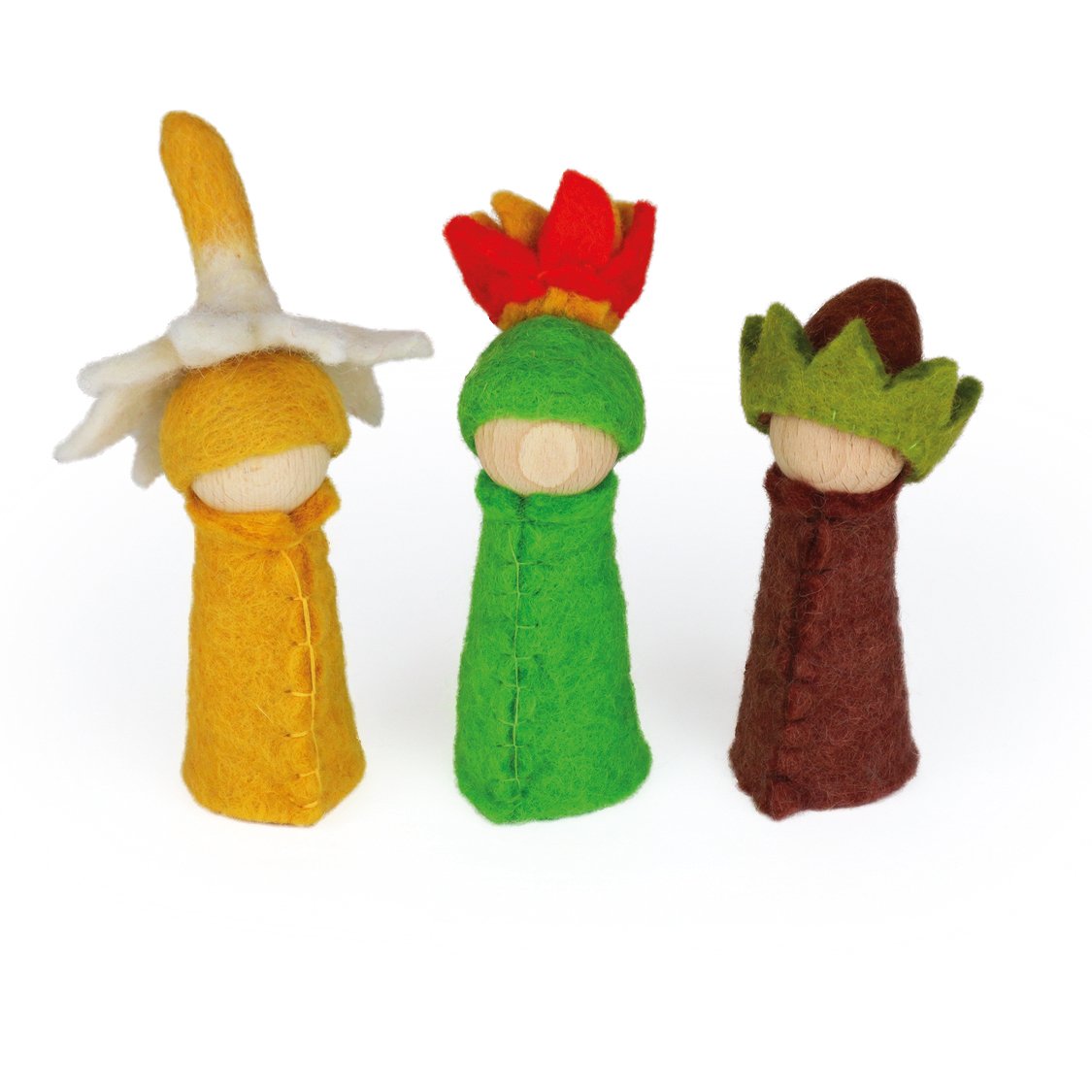 BAUSPIEL Blumenkinder Herbst aus Filz (3er Set)