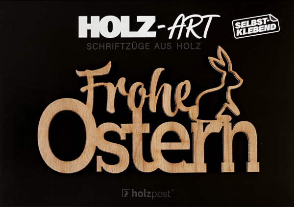 Holzpost® Holz-Art Schriftzug Frohe Ostern