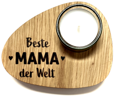 Holzpost® Teelicht Beste Mama