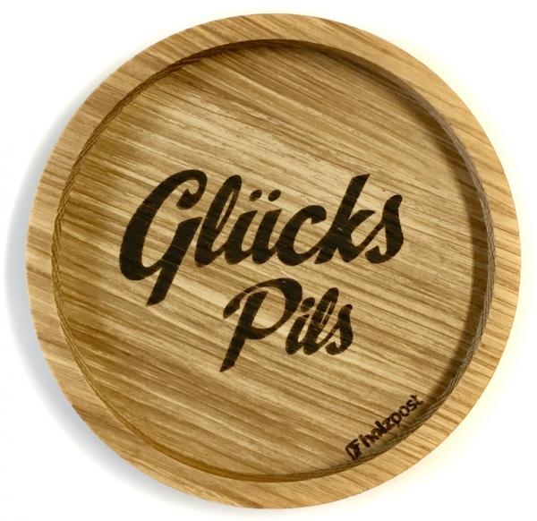 Holzpost® Untersetzer Glückspils