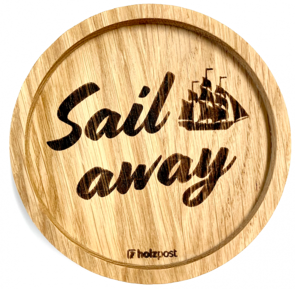 Holzpost® Untersetzer Sail away