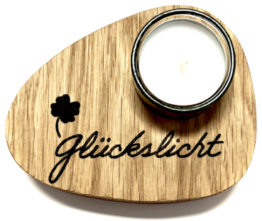 Holzpost® Teelicht Glückslicht