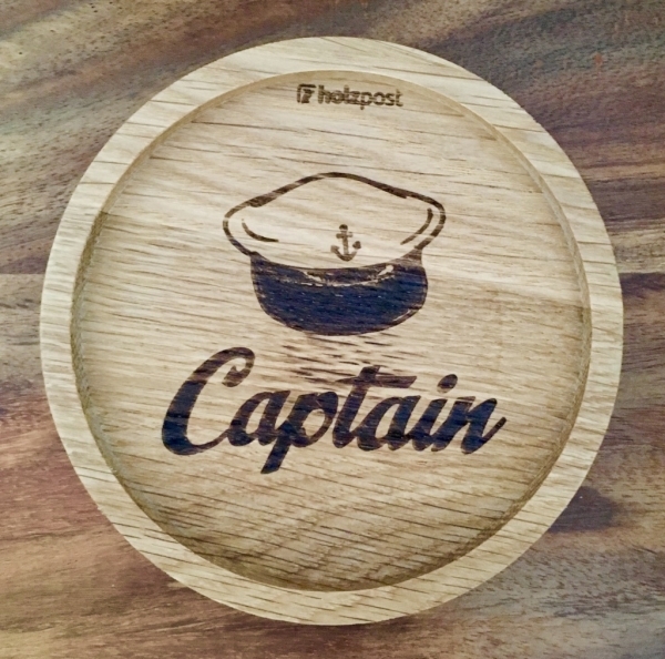 Holzpost® Untersetzer Captain