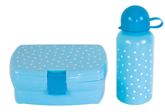 JaBaDaBaDo Lunchbox und Trinkflasche blau