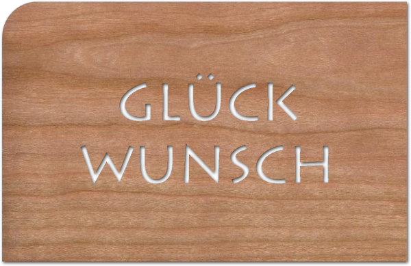 Holzpost® Grußkarte Buchstaben Glückwunsch