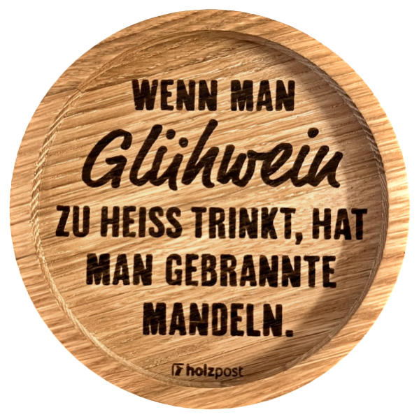 Holzpost® Untersetzer Gebrannte Mandeln